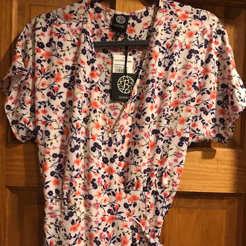 Floral wrap maxi dress.  Medium.